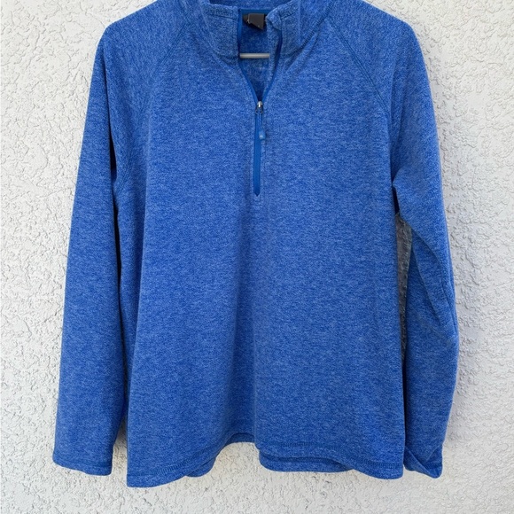 Eddie Bauer Blue Quarter-Zip Sweatshirt - Picture 2 of 7
